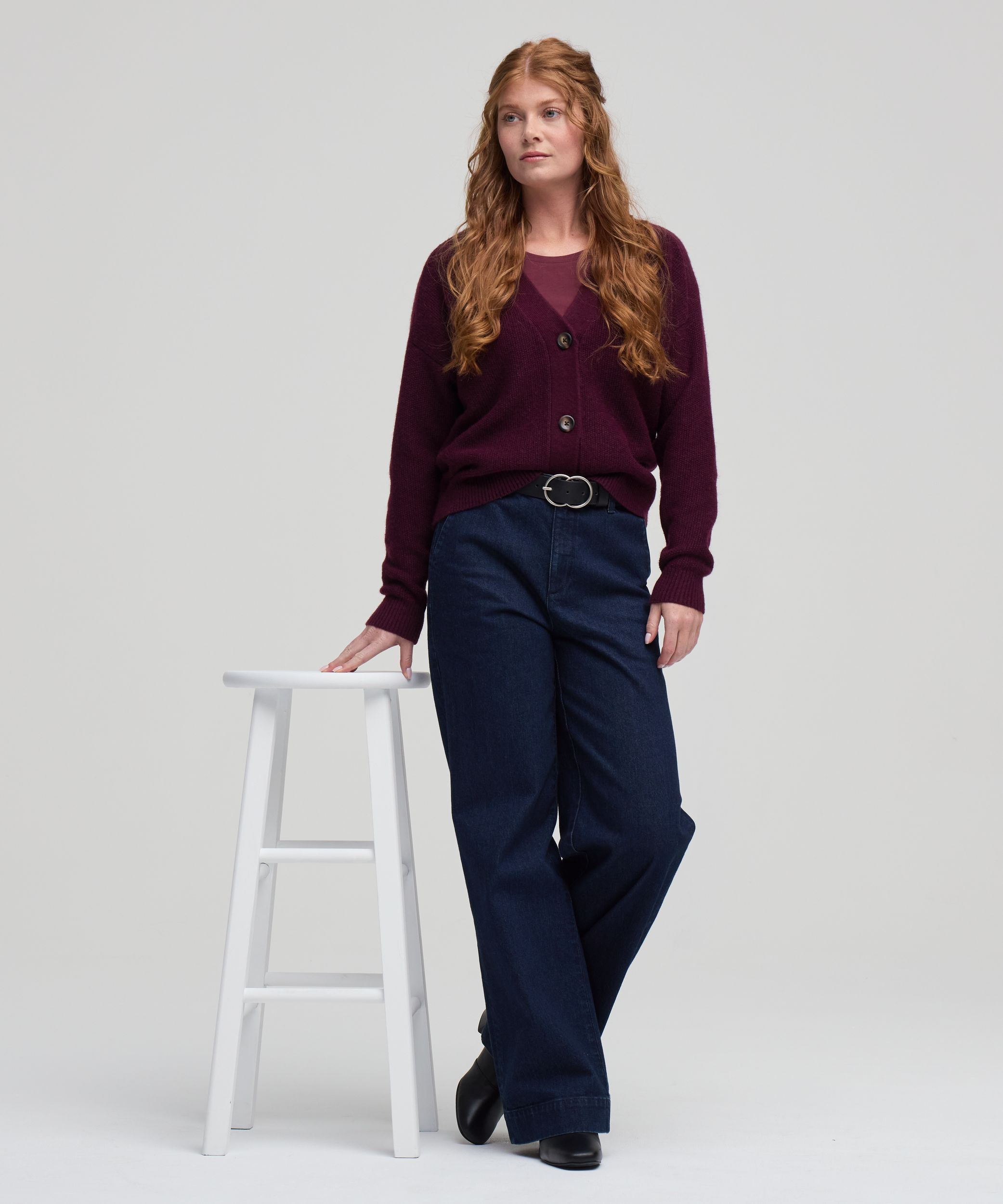 Cardigan boutonné doux et confortable pour femmes, Denver Hayes