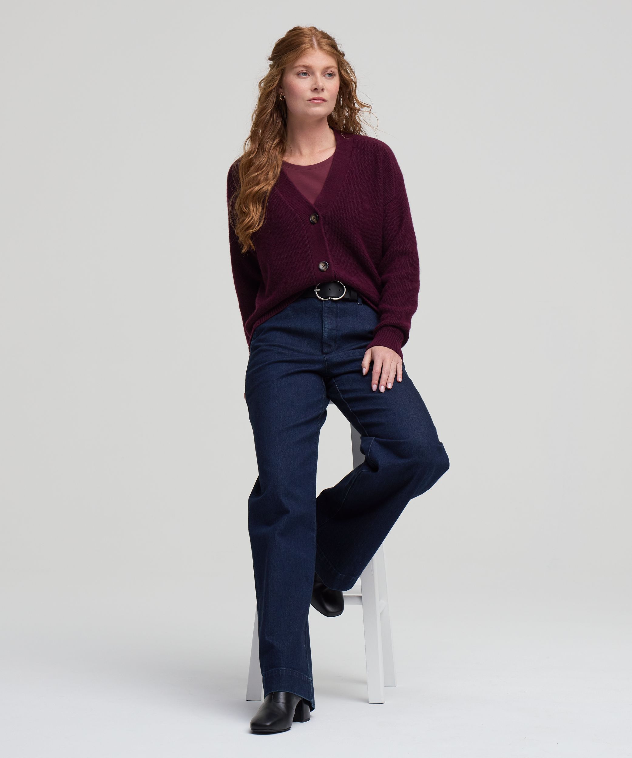 Cardigan boutonné doux et confortable pour femmes, Denver Hayes