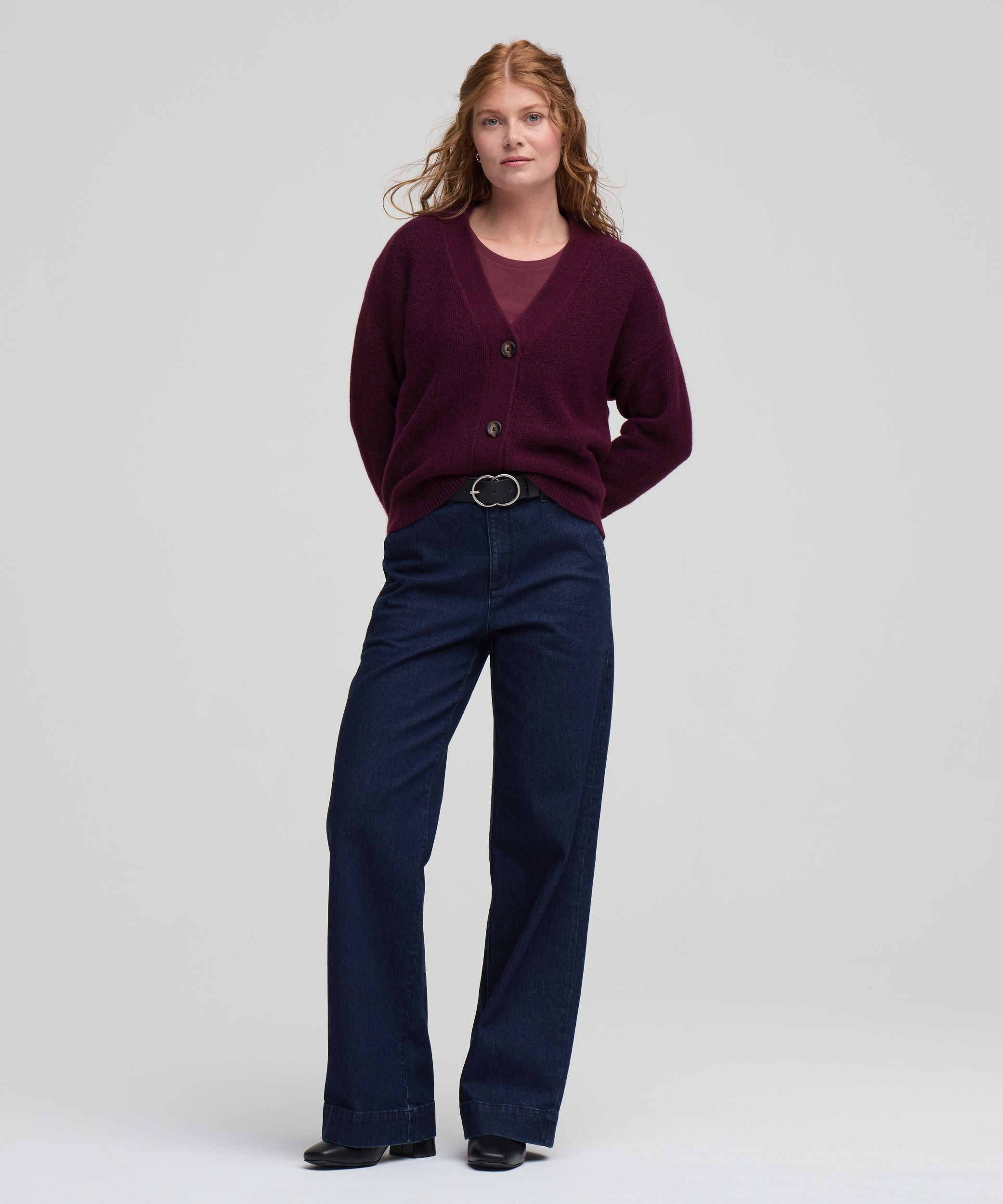 Cardigan boutonné doux et confortable pour femmes, Denver Hayes