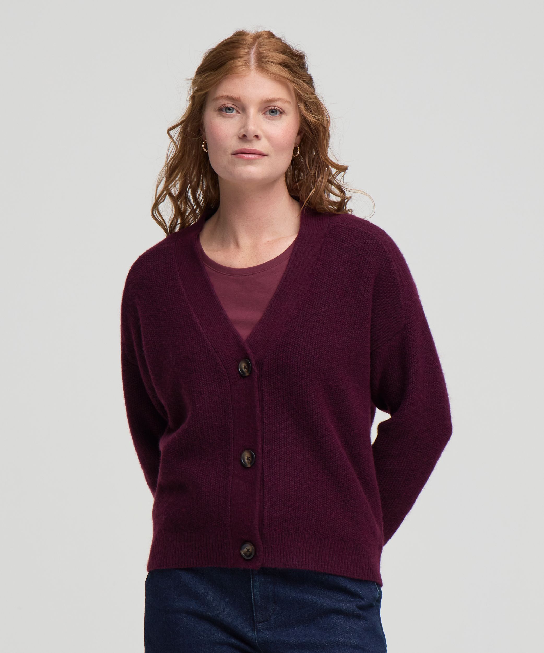 Cardigan boutonné doux et confortable pour femmes, Denver Hayes