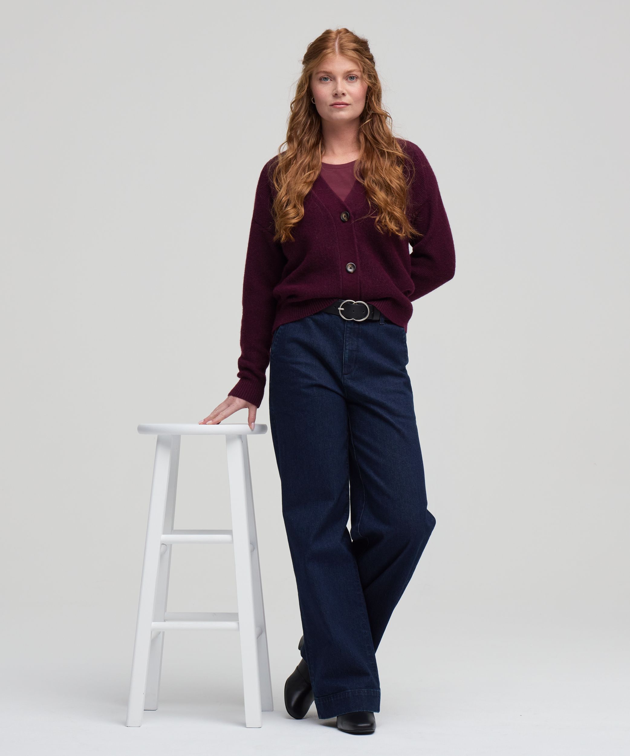 Cardigan boutonné doux et confortable pour femmes, Denver Hayes