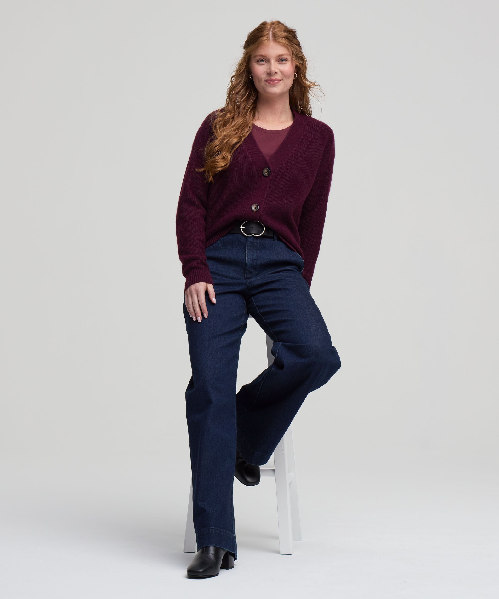 Cardigan boutonné doux et confortable pour femmes, Denver Hayes