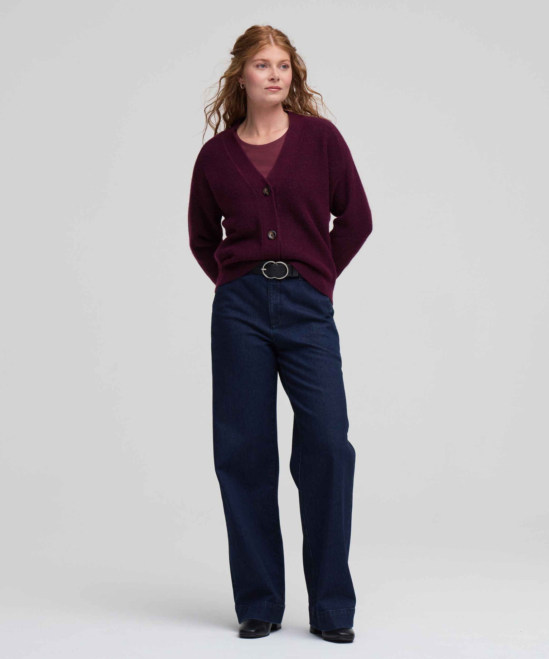Cardigan boutonné doux et confortable pour femmes, Denver Hayes