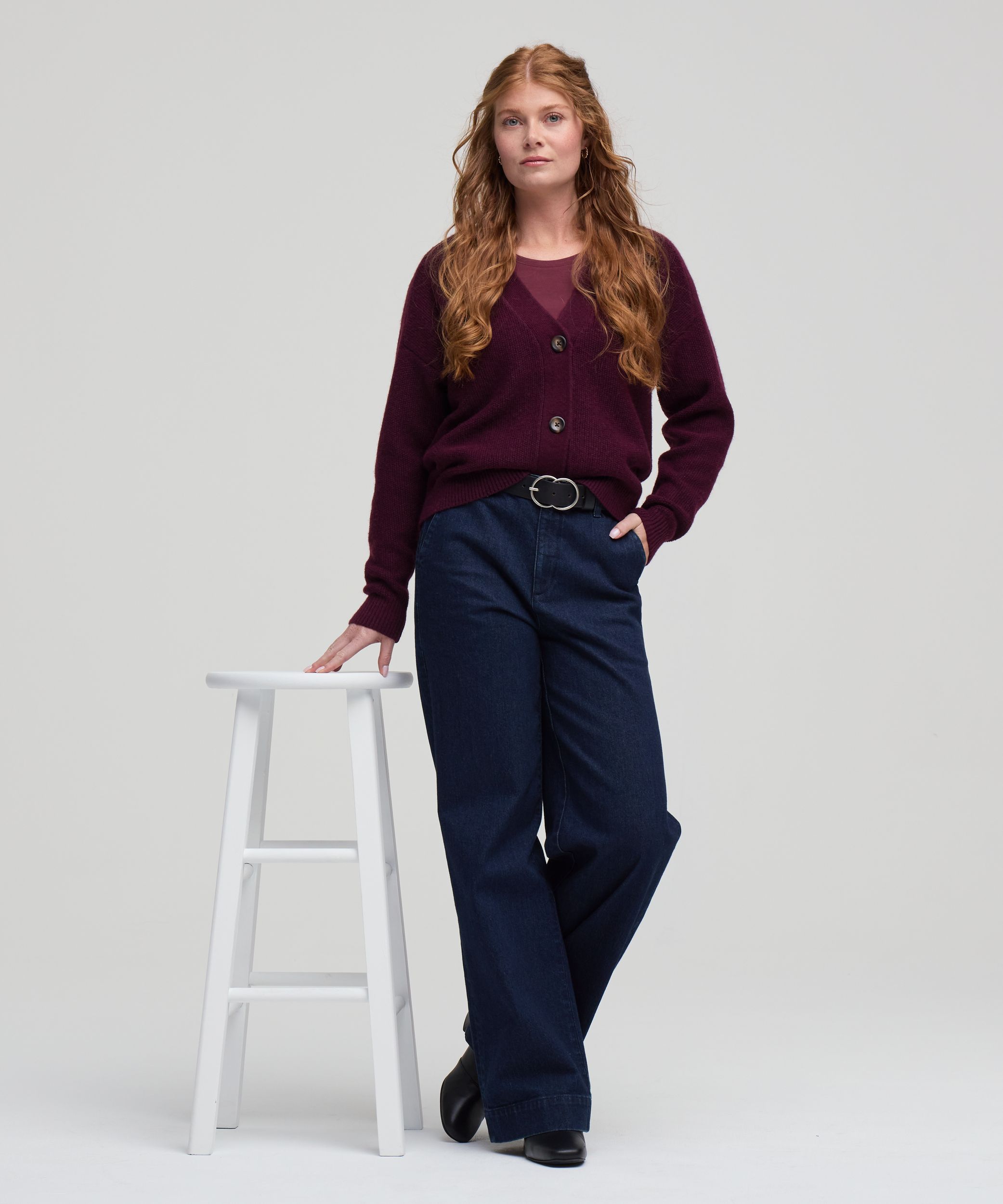 Cardigan boutonné doux et confortable pour femmes, Denver Hayes