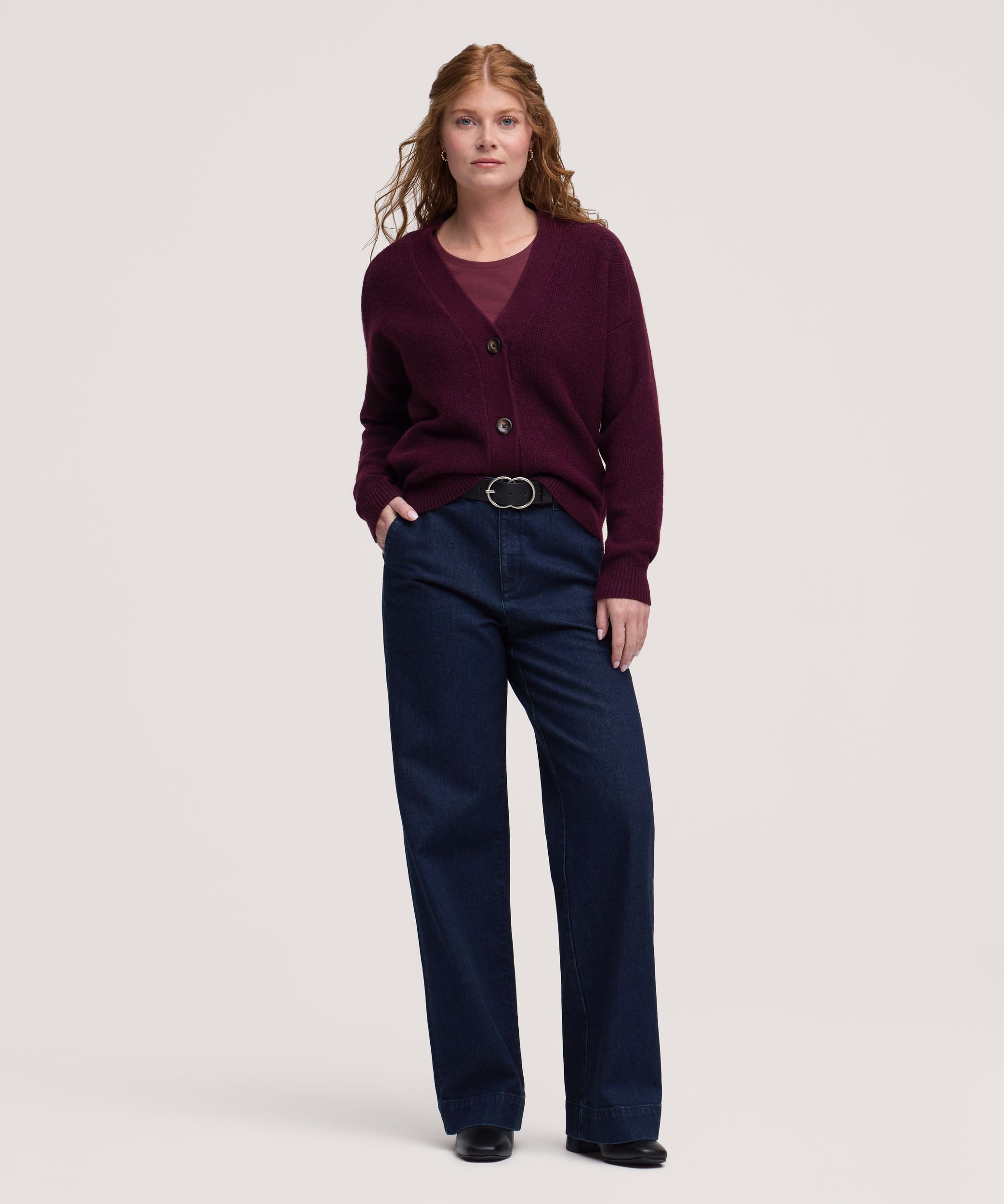 Cardigan boutonné doux et confortable pour femmes, Denver Hayes
