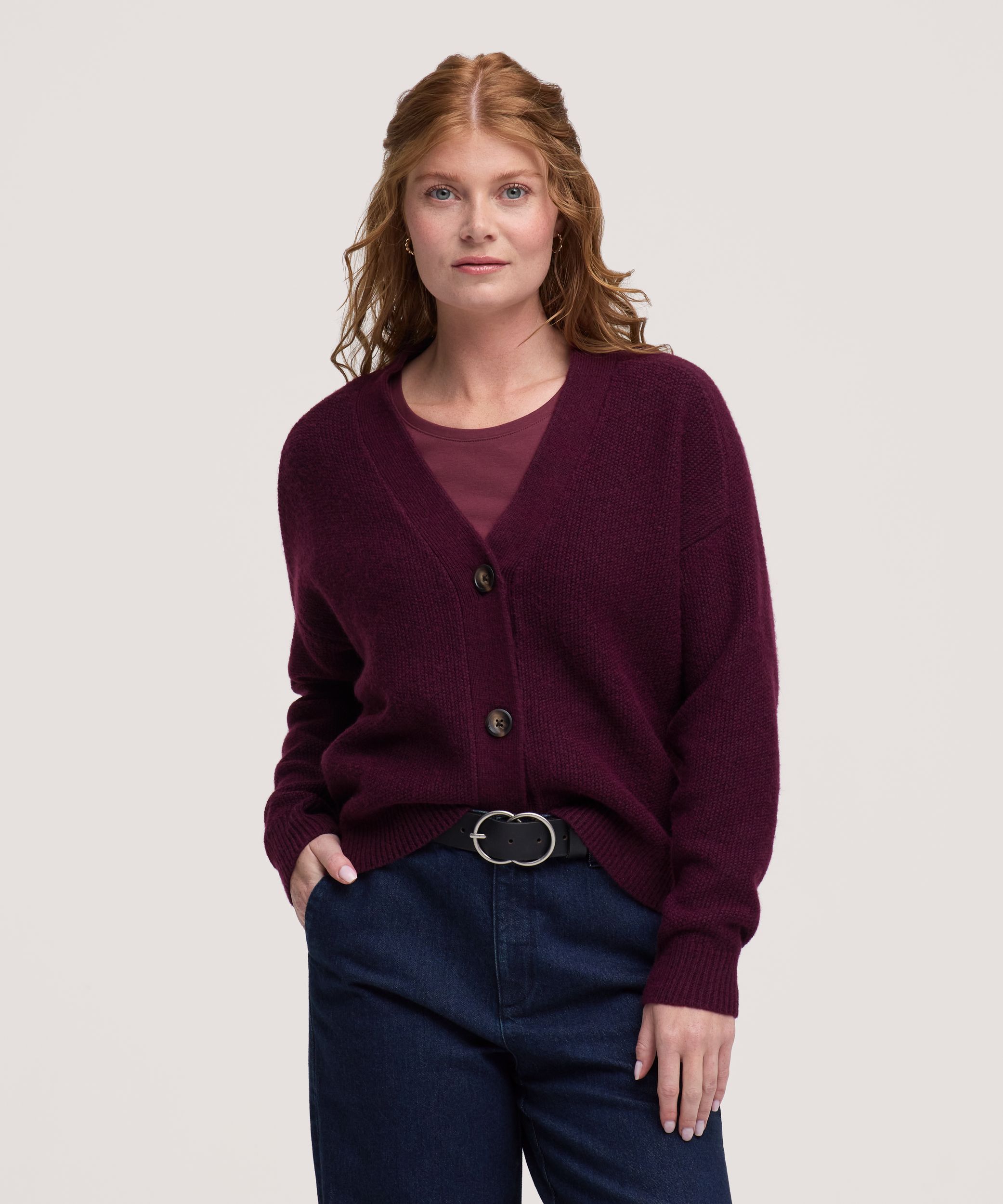 Cardigan boutonné doux et confortable pour femmes, Denver Hayes