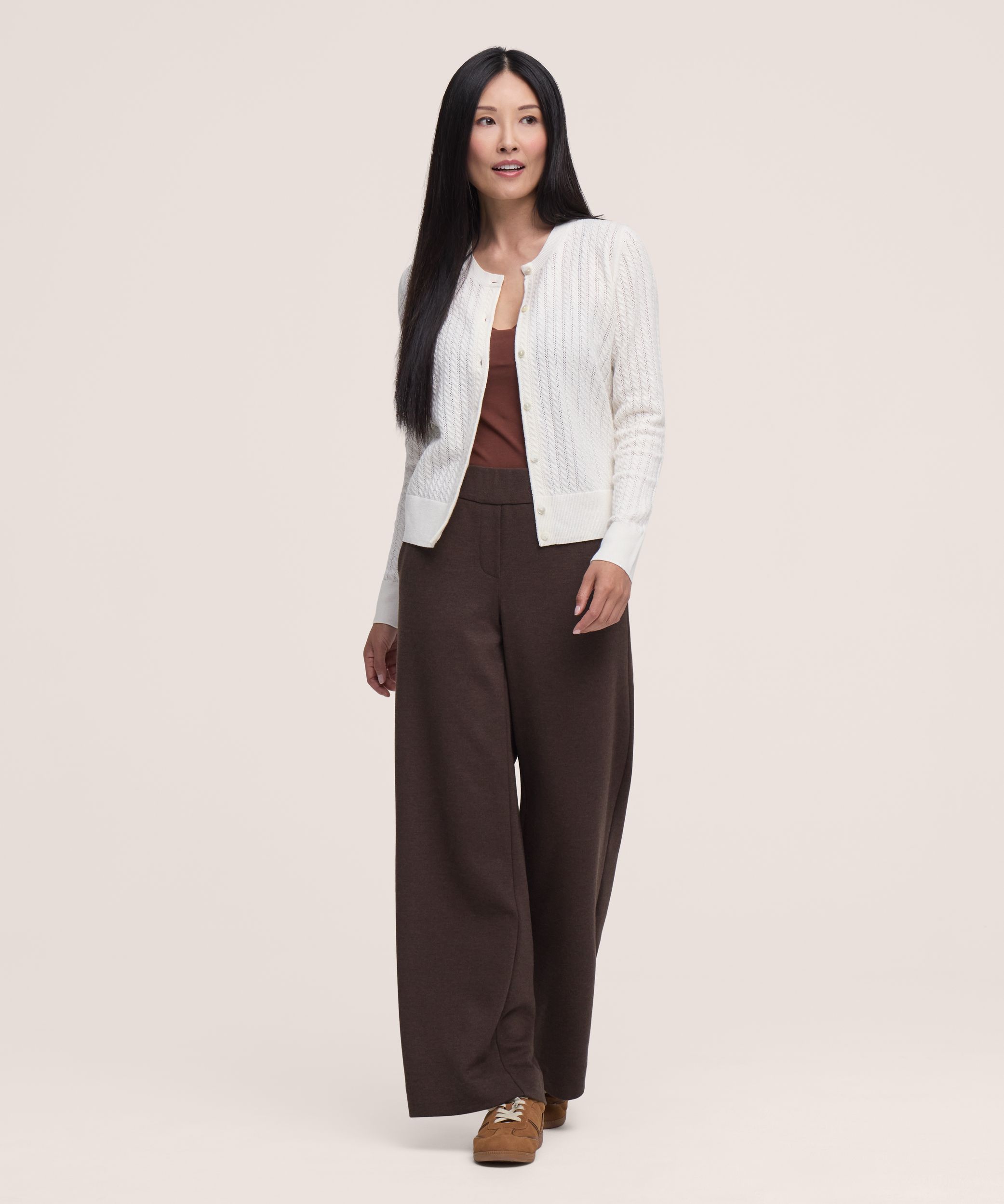 Cardigan de tous les jours à micro-torsades pour femmes, Denver Hayes