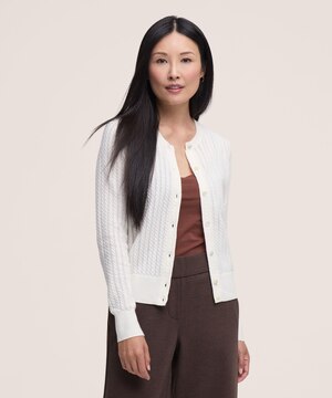 Cardigan de tous les jours à micro-torsades pour femmes, Denver Hayes