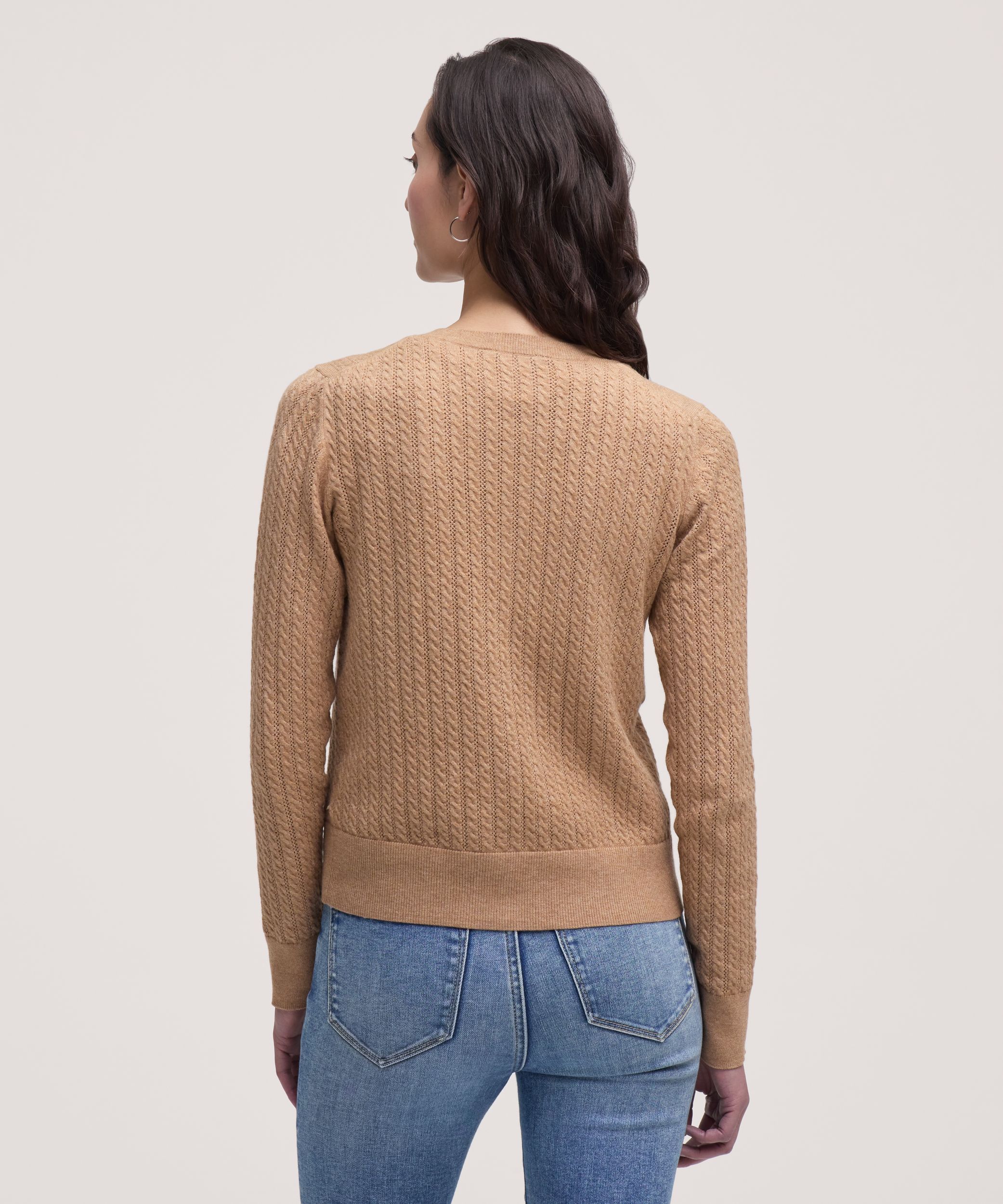 Cardigan de tous les jours à micro-torsades pour femmes, Denver Hayes