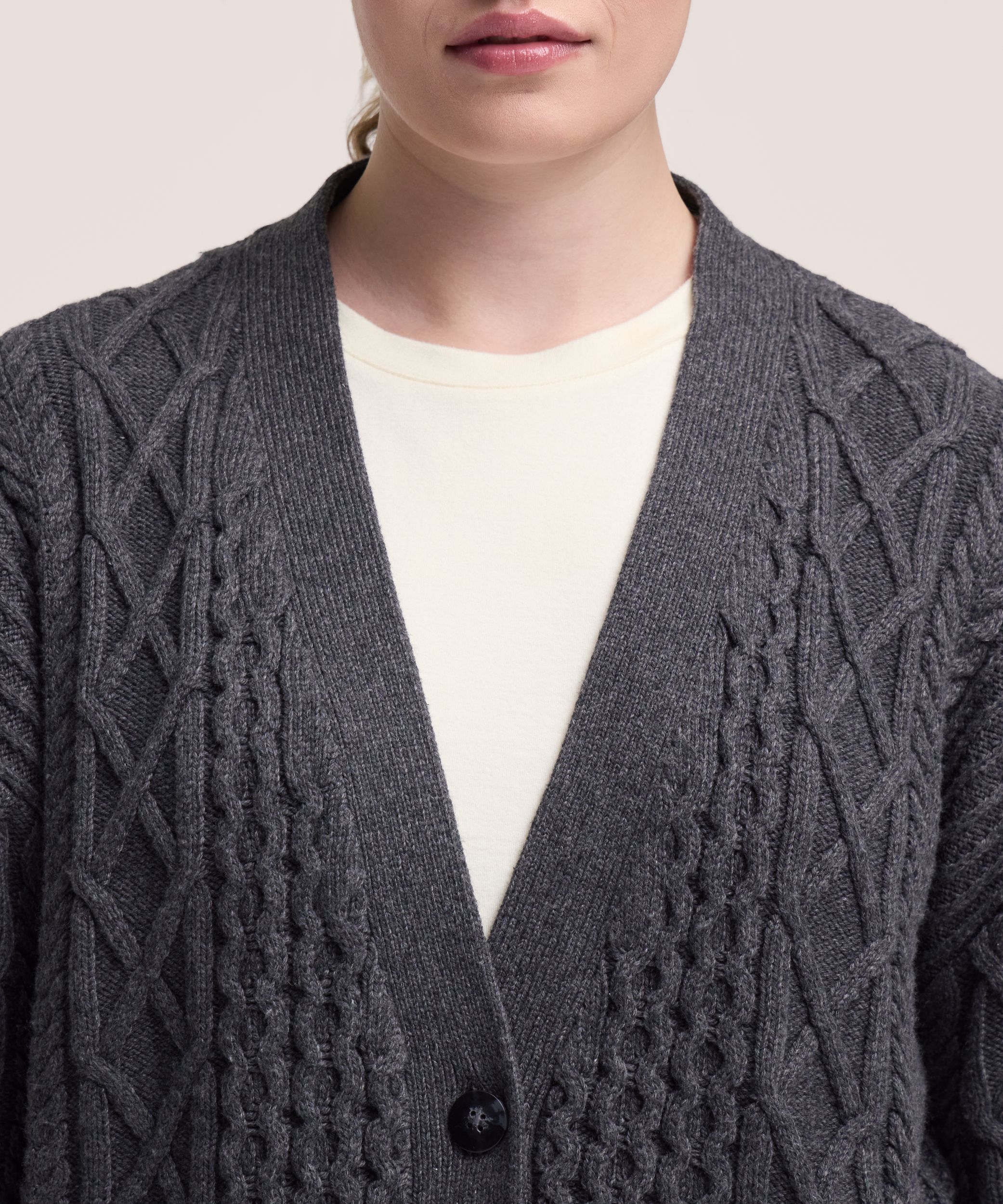 WindRiver Women's Cotton Blend Cable Cardigan