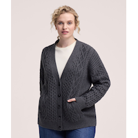 WindRiver Women's Cotton Blend Cable Cardigan