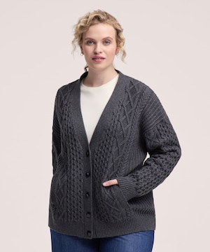 WindRiver Women's CottonBlend Cable Cardigan