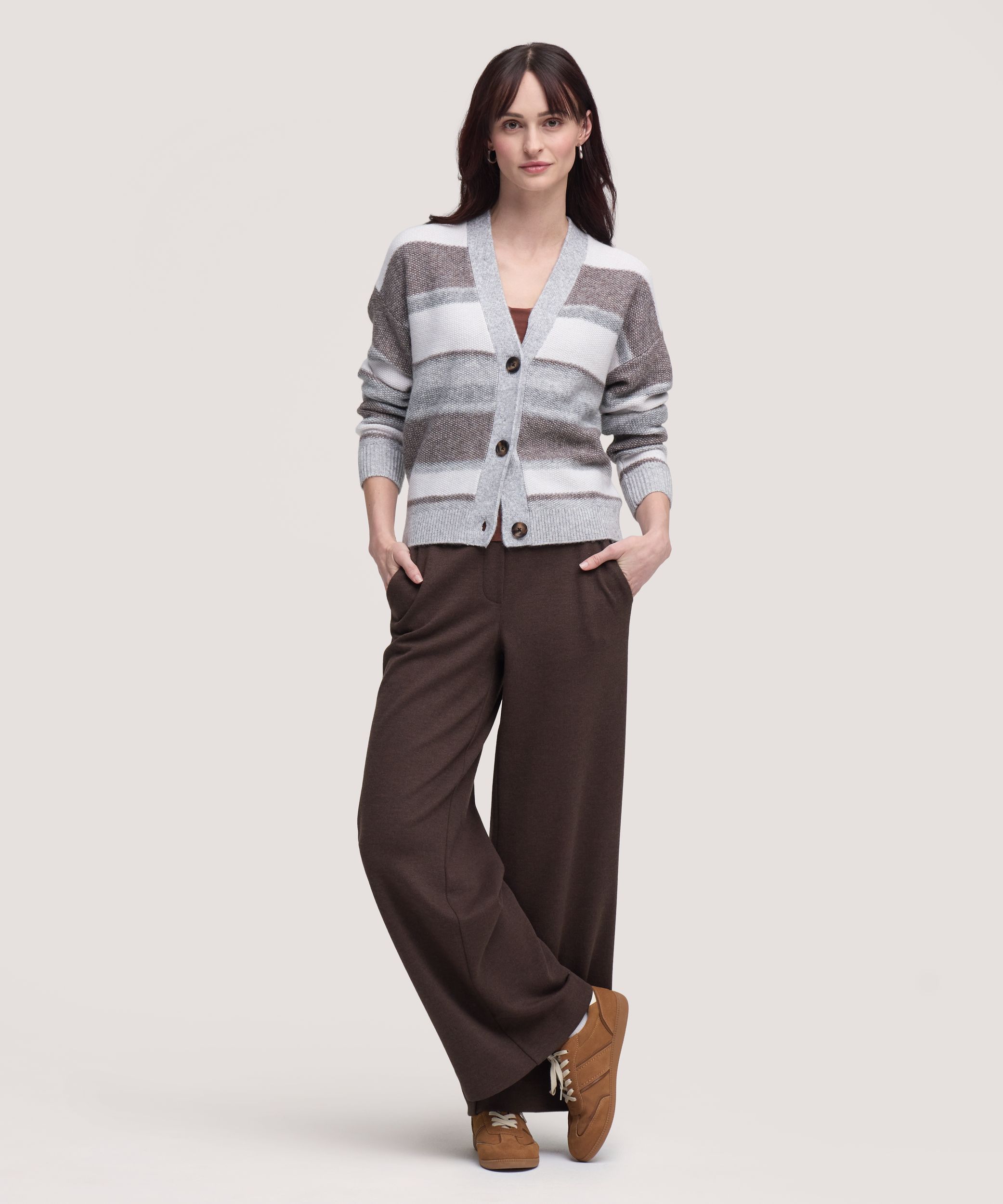 Cardigan boutonné doux et confortable pour femmes, Denver Hayes