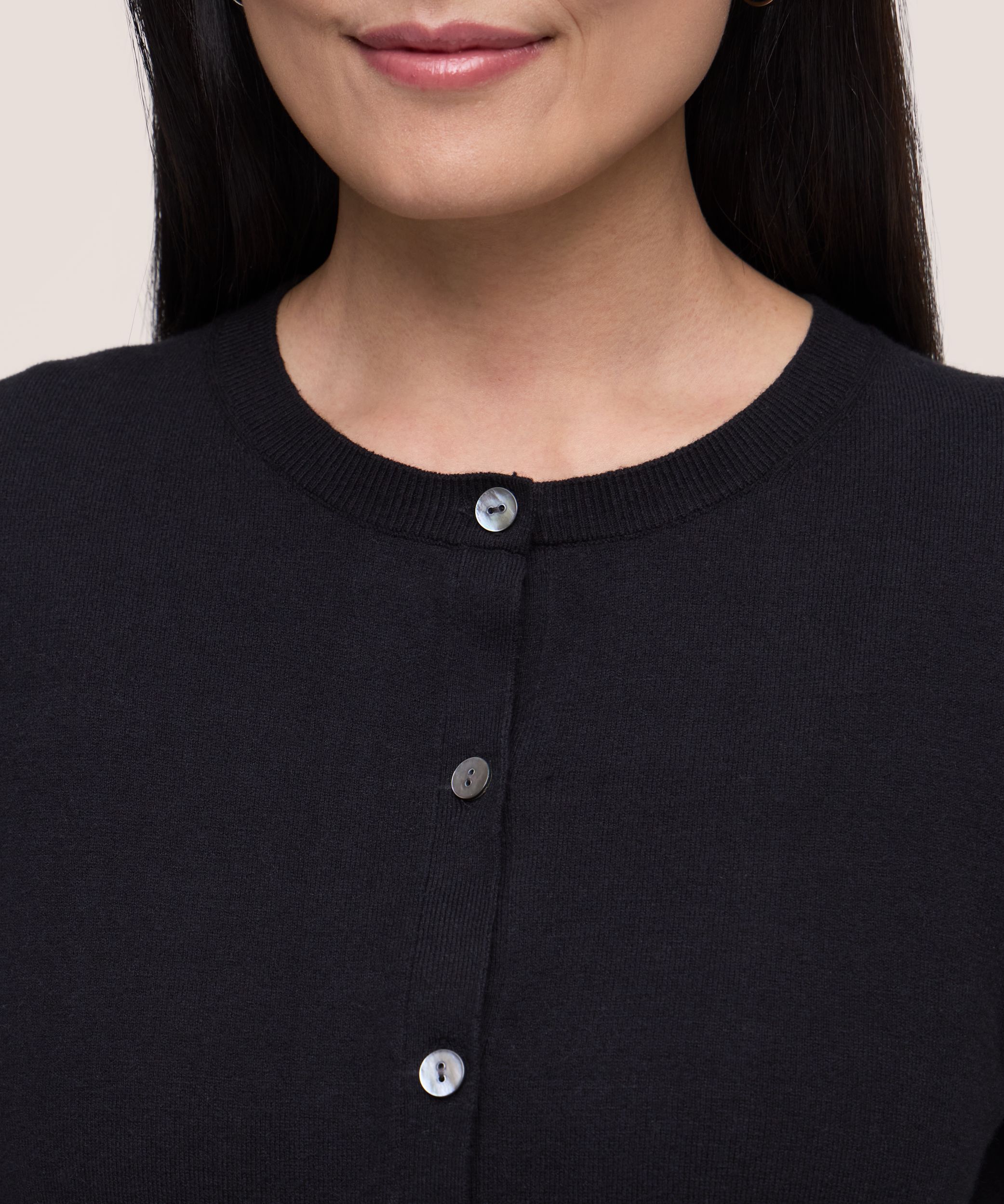 Cardigan boutonné court en coton de tous les jours pour femmes, Denver Hayes