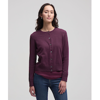 Cardigan boutonné court en coton de tous les jours pour femmes, Denver Hayes