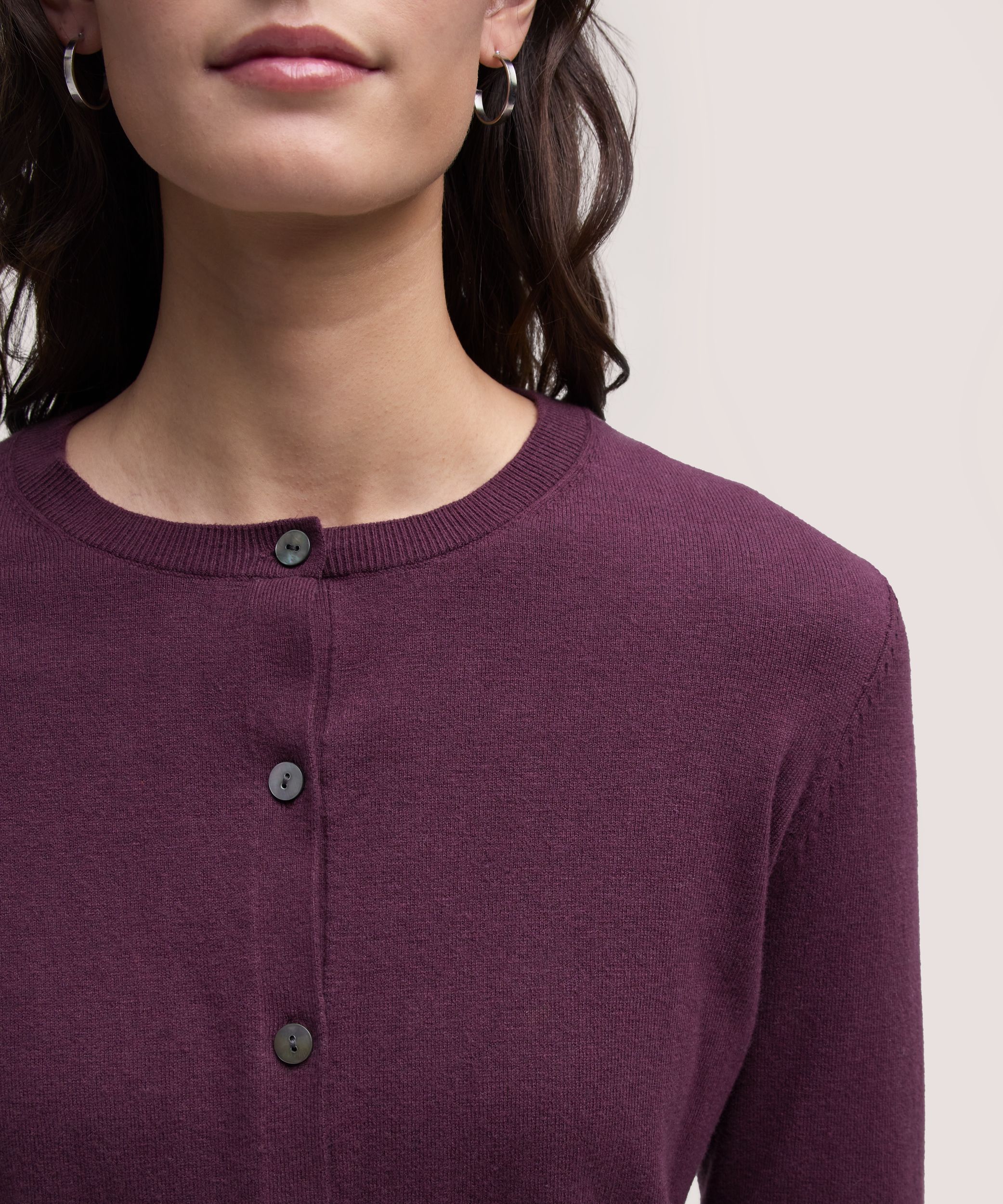 Denver Hayes Women's Everyday Cotton Short Button-Up Cardigan