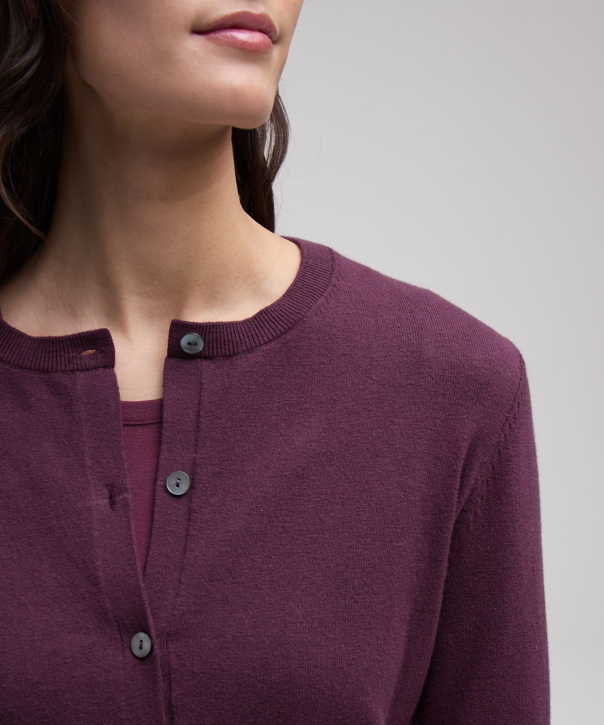 Cardigan boutonné court en coton de tous les jours pour femmes, Denver Hayes