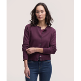 Denver Hayes Women's Everyday Cotton Short Button-Up Cardigan Front_Flat