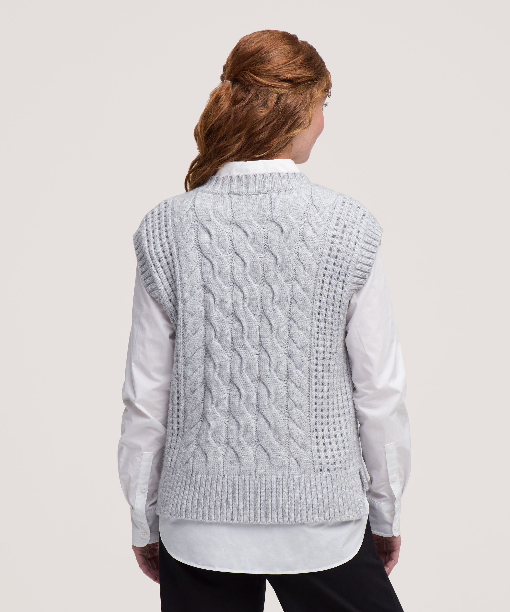 Gilet à maille torsadée pour femmes, Denver Hayes