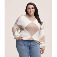 Denver Hayes Women's Argyle Mock Neck Sweater