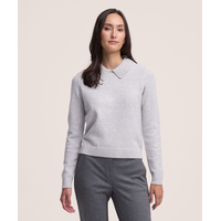 Denver Hayes Women's Pearl Detail Collared Sweater