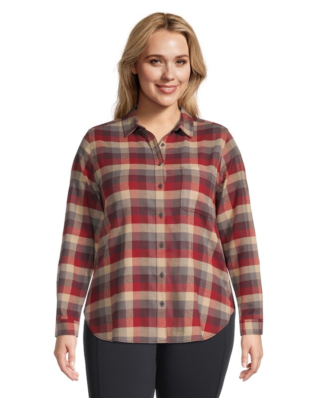 WindRiver Women's Plaid Button Down Flannel Shirt | Marks