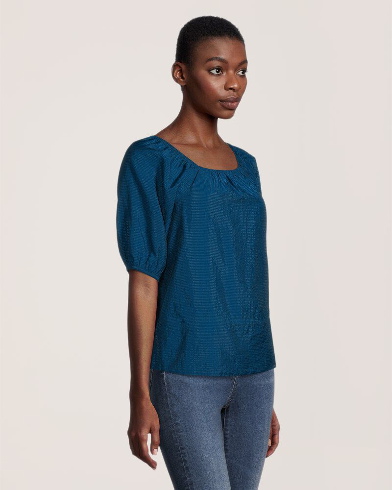 square neck peplum blouse