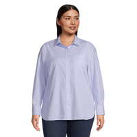 Denver Hayes Women's Semi Fitted Long Sleeve Button Up Shirt Front_Flat