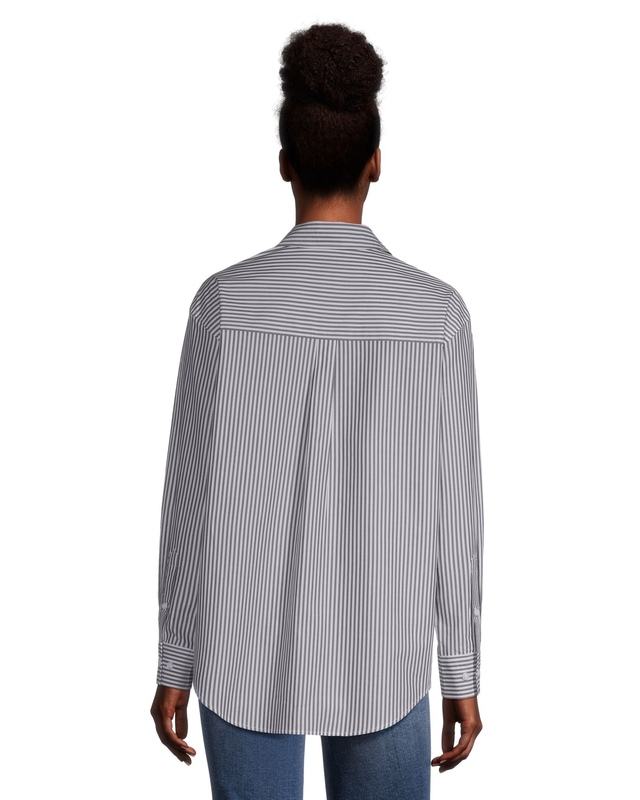 Veste Jean Dénim Femme Oversized - Style Boyfriend Effiloché - Manches Longues Avec Poches