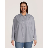 Chemise boutonnée surdimensionnée à manches longues pour femmes, Denver Hayes