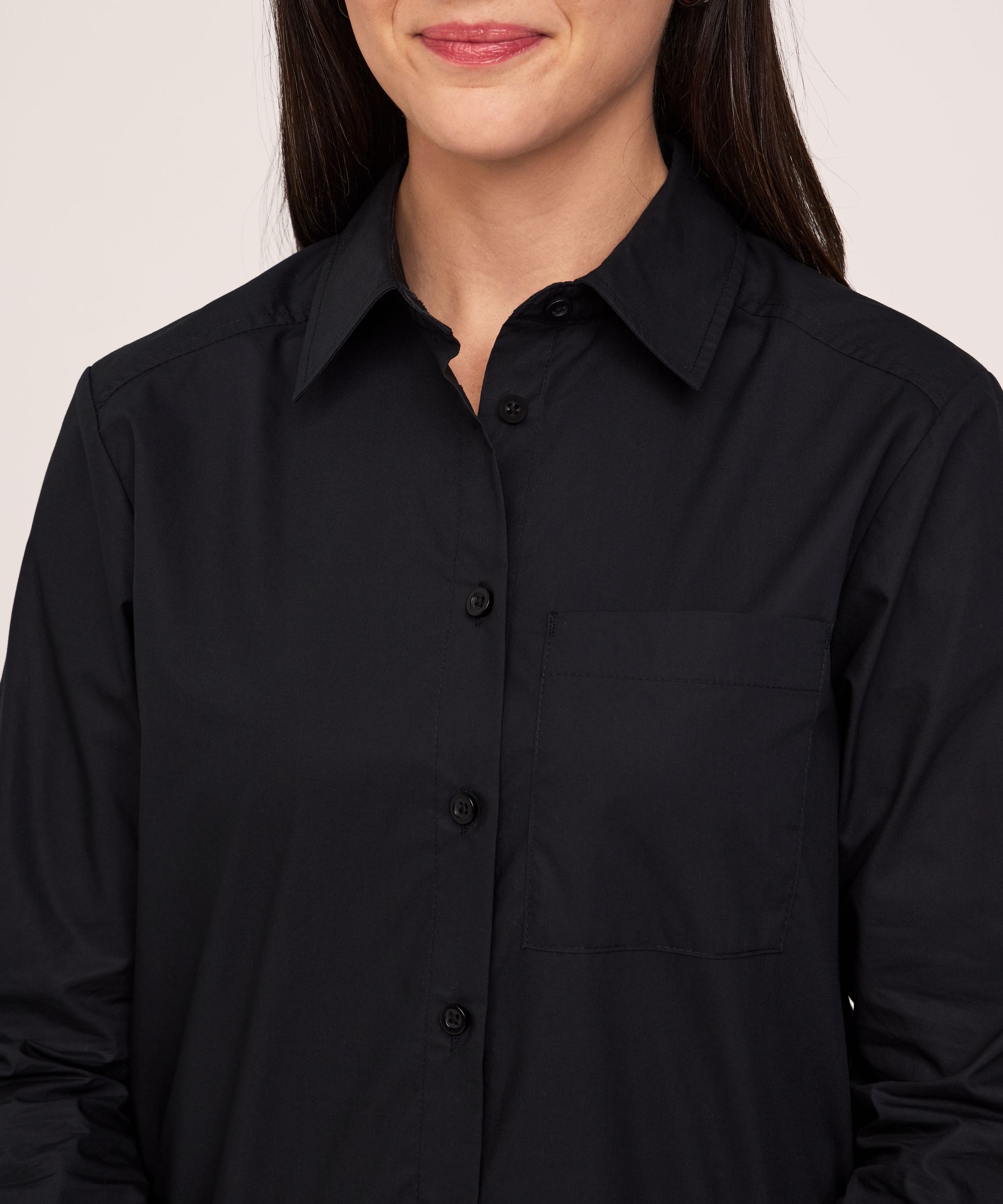 Denver Hayes Women's Long Sleeve Semi-Fitted Button-Up Shirt