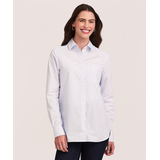 Denver Hayes Women's Long Sleeve Semi-Fitted Button-Up Shirt Front_Flat