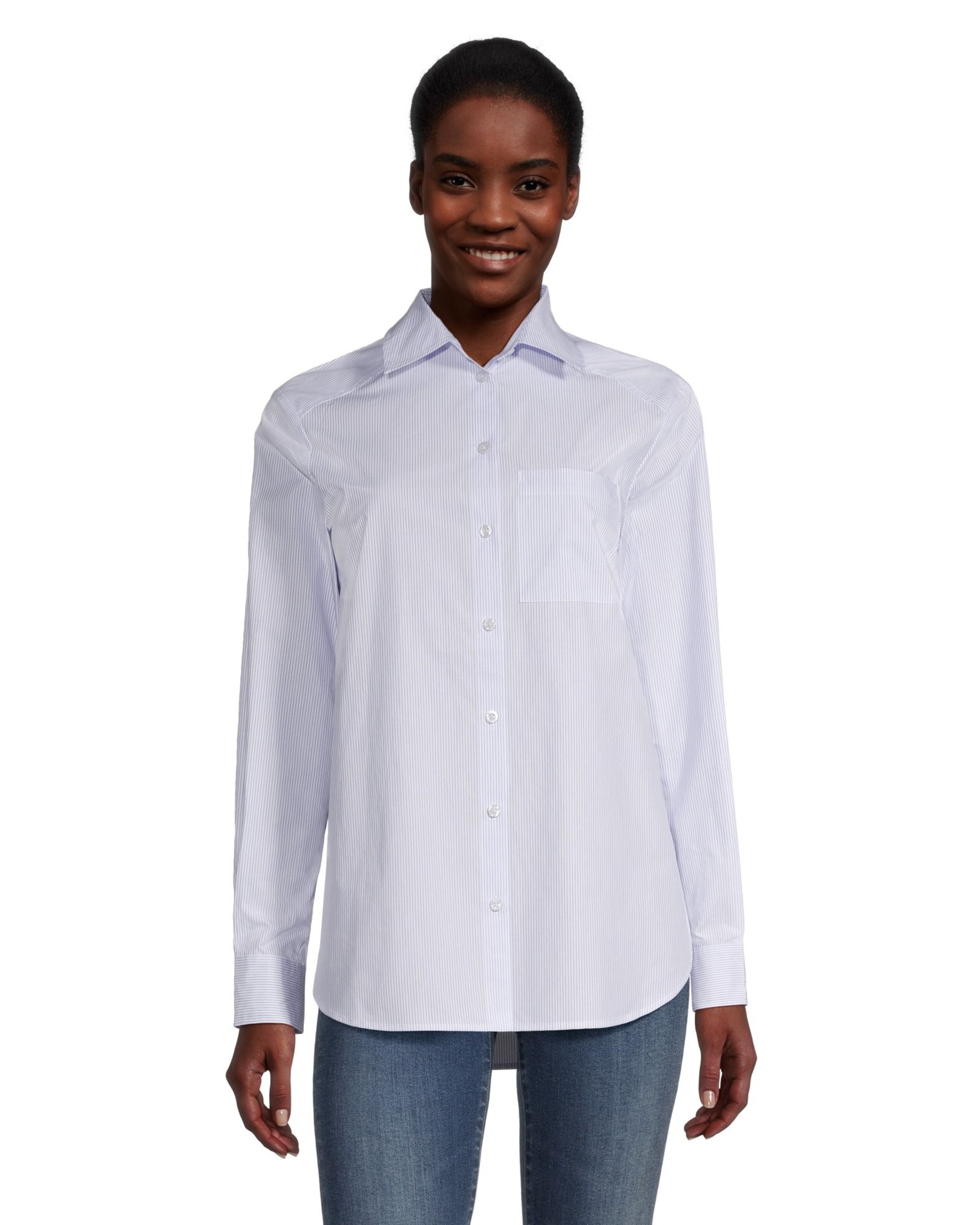Denver Hayes Women's Semi Fit Button Up Long Sleeve Shirt | Marks