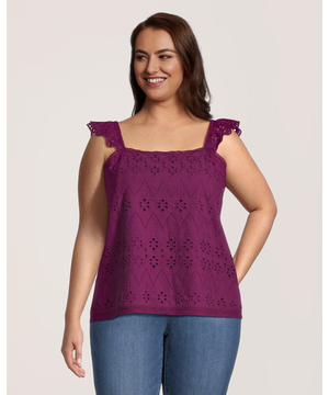 Chemisier ajouré sans manches pour femmes, Denver Hayes