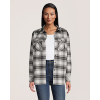 WindRiver Women's Oversized Flannel Shirt Front_Flat