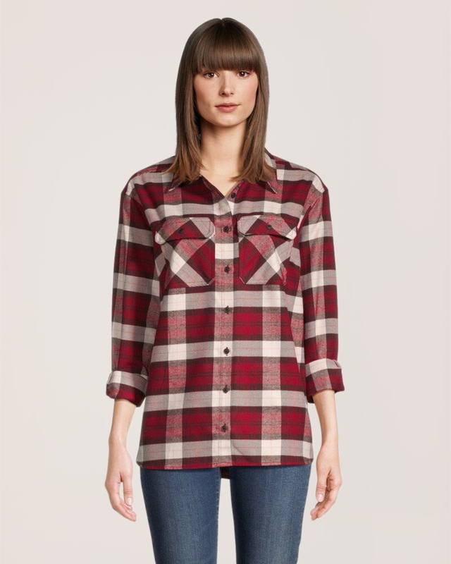 Chemise en flanelle surdimensionnée pour femmes, WindRiver
