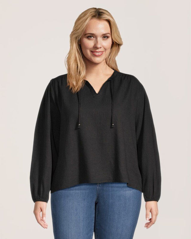 Denver Hayes Women's Long sleeve Poet Blouse