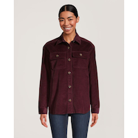 Denver Hayes Women's Corduroy Overshirt Front_Flat