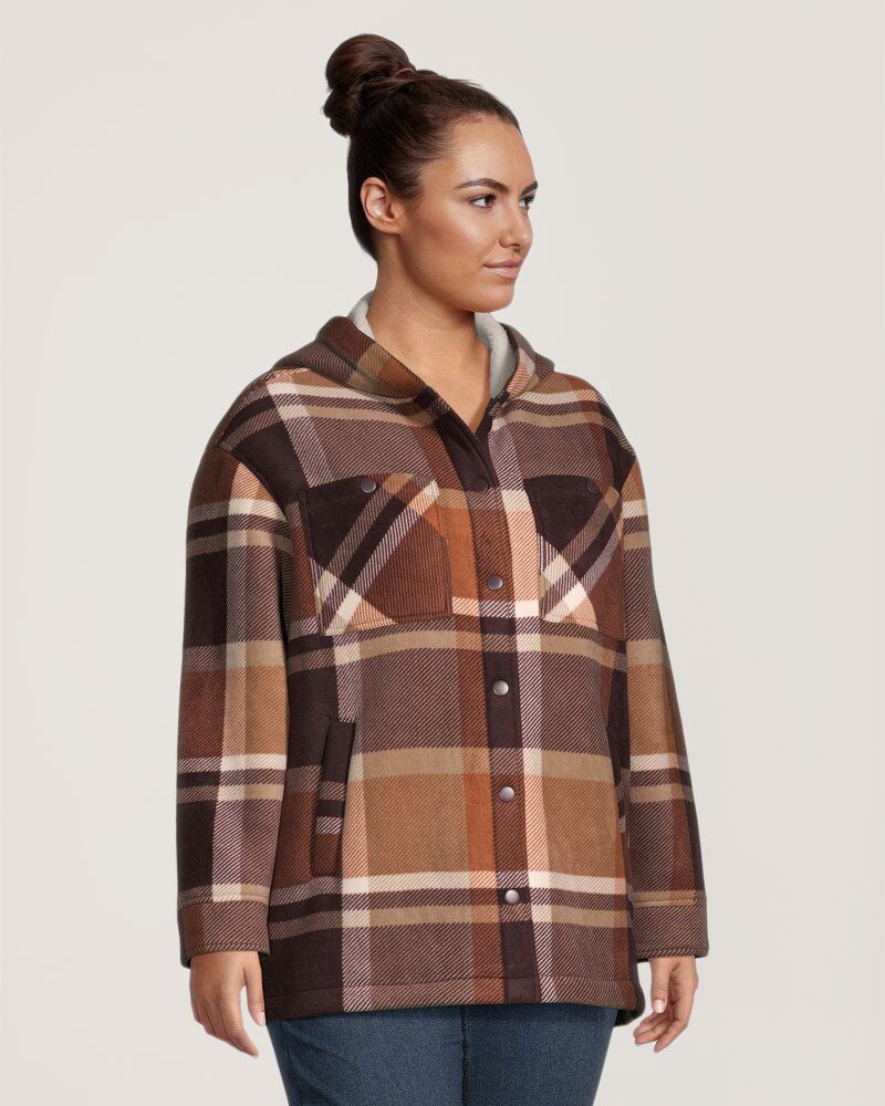 WindRiver Women's Outdoor Hooded Fleece Shacket Mark's