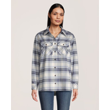 Chemise en flanelle surdimensionnée pour femmes, WindRiver Front_Flat
