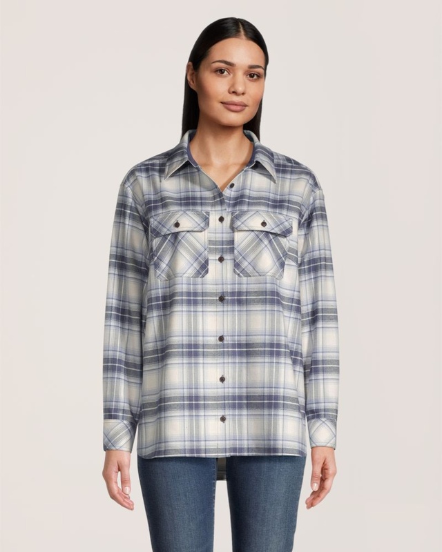 Chemise en flanelle surdimensionnée pour femmes, WindRiver
