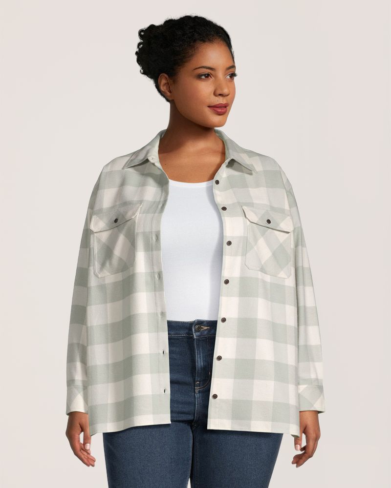 Chemise en flanelle surdimensionnée pour femmes, WindRiver