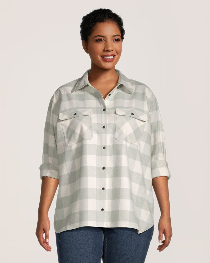 Chemise en flanelle surdimensionnée pour femmes, WindRiver