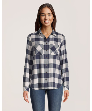 Chemise en flanelle extensible semi-ajustée pour femmes, WindRiver