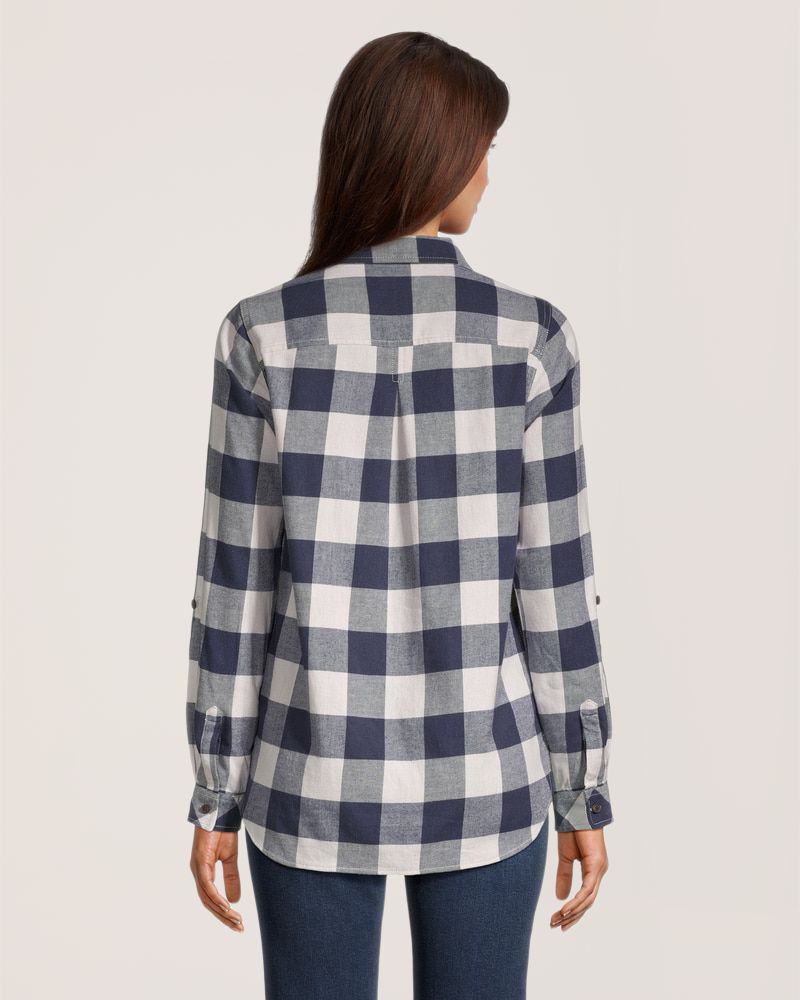 Chemise en flanelle extensible semi-ajustée pour femmes, WindRiver