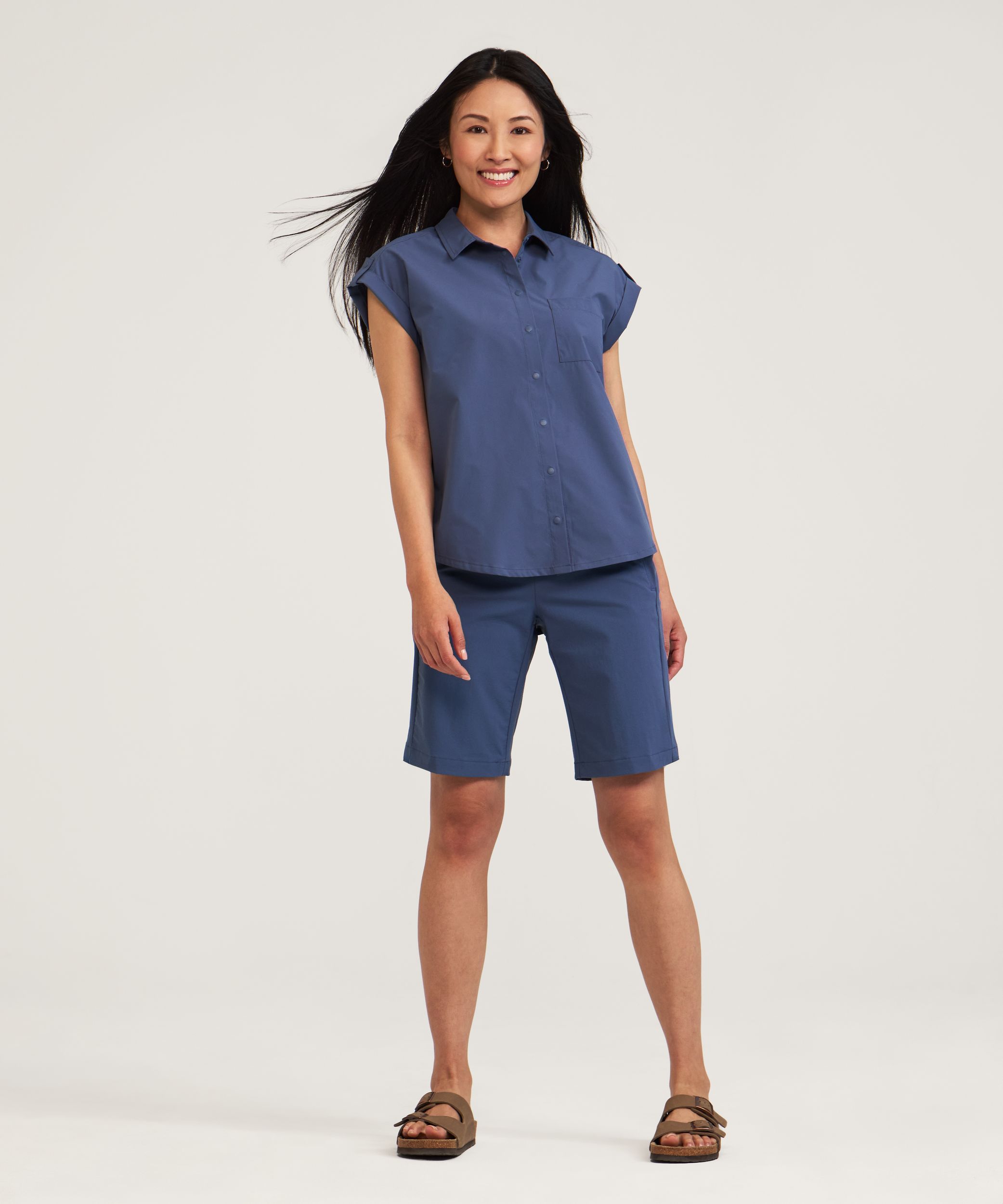 Chemise de randonnée technique à manches courtes pour femmes, WindRiver