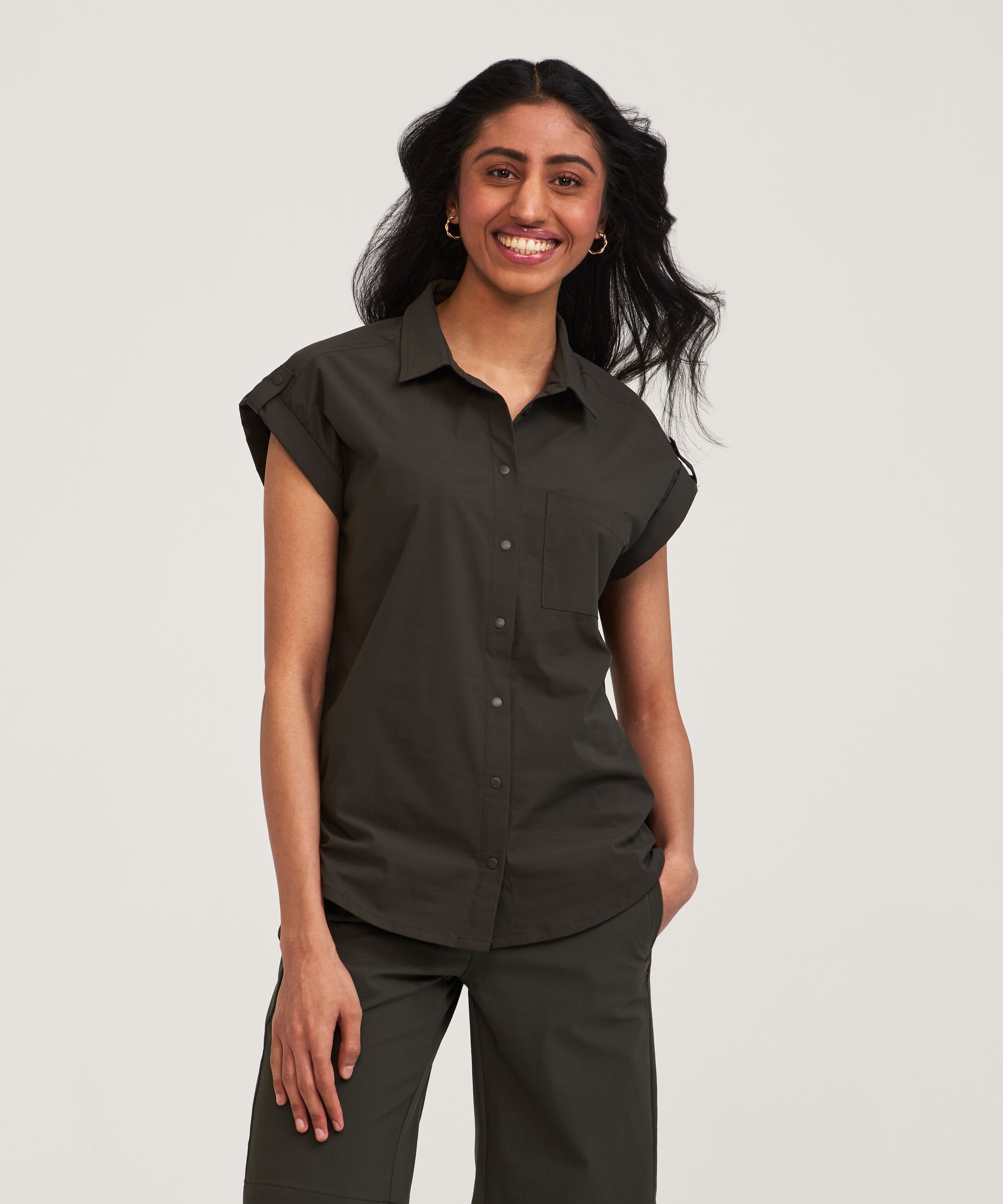 Chemise de randonnée technique à manches courtes pour femmes, WindRiver