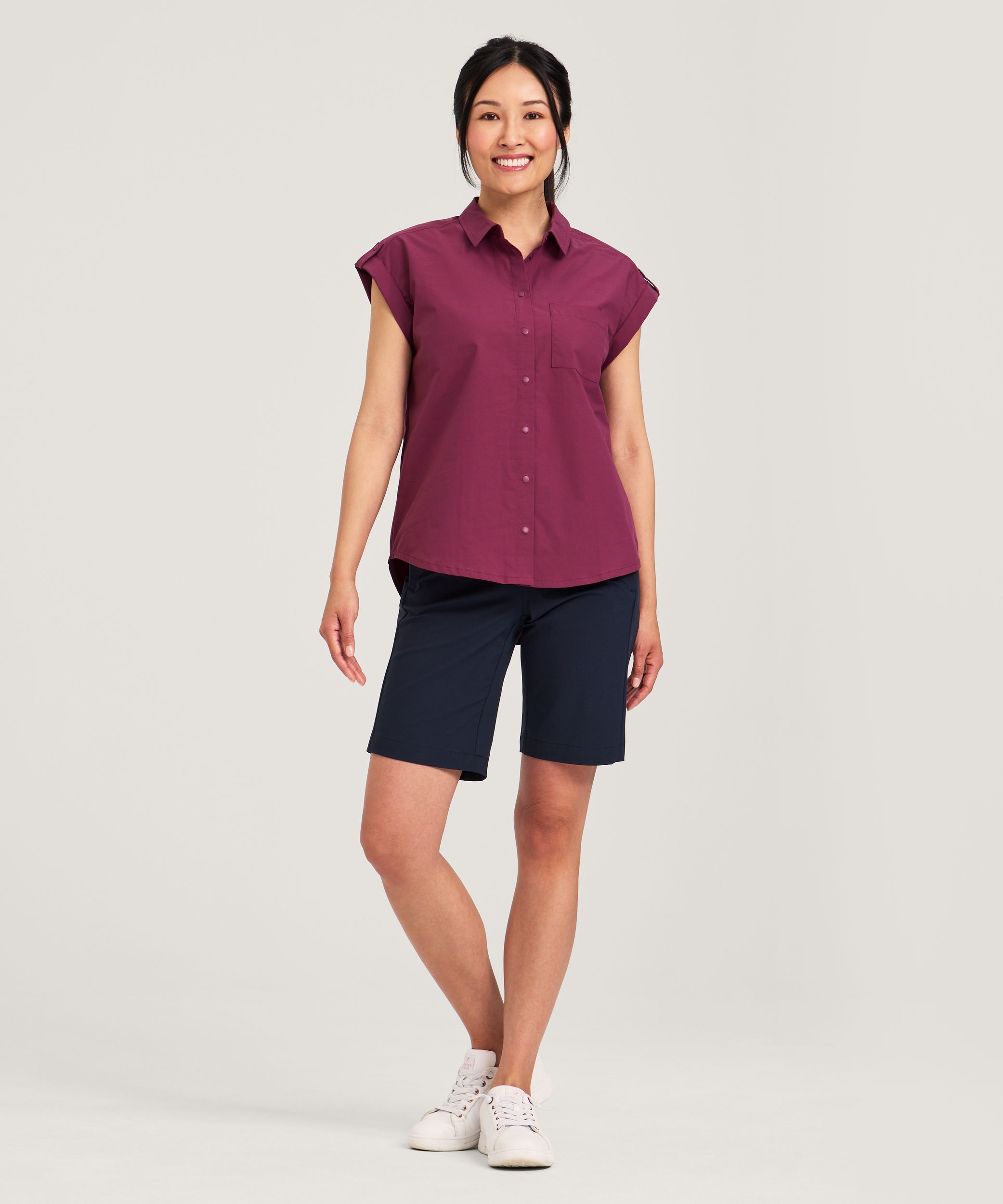 Chemise de randonnée technique à manches courtes pour femmes, WindRiver