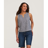 Denver Hayes Women's Sleeveless Linen Blend Tank Top Front_Flat