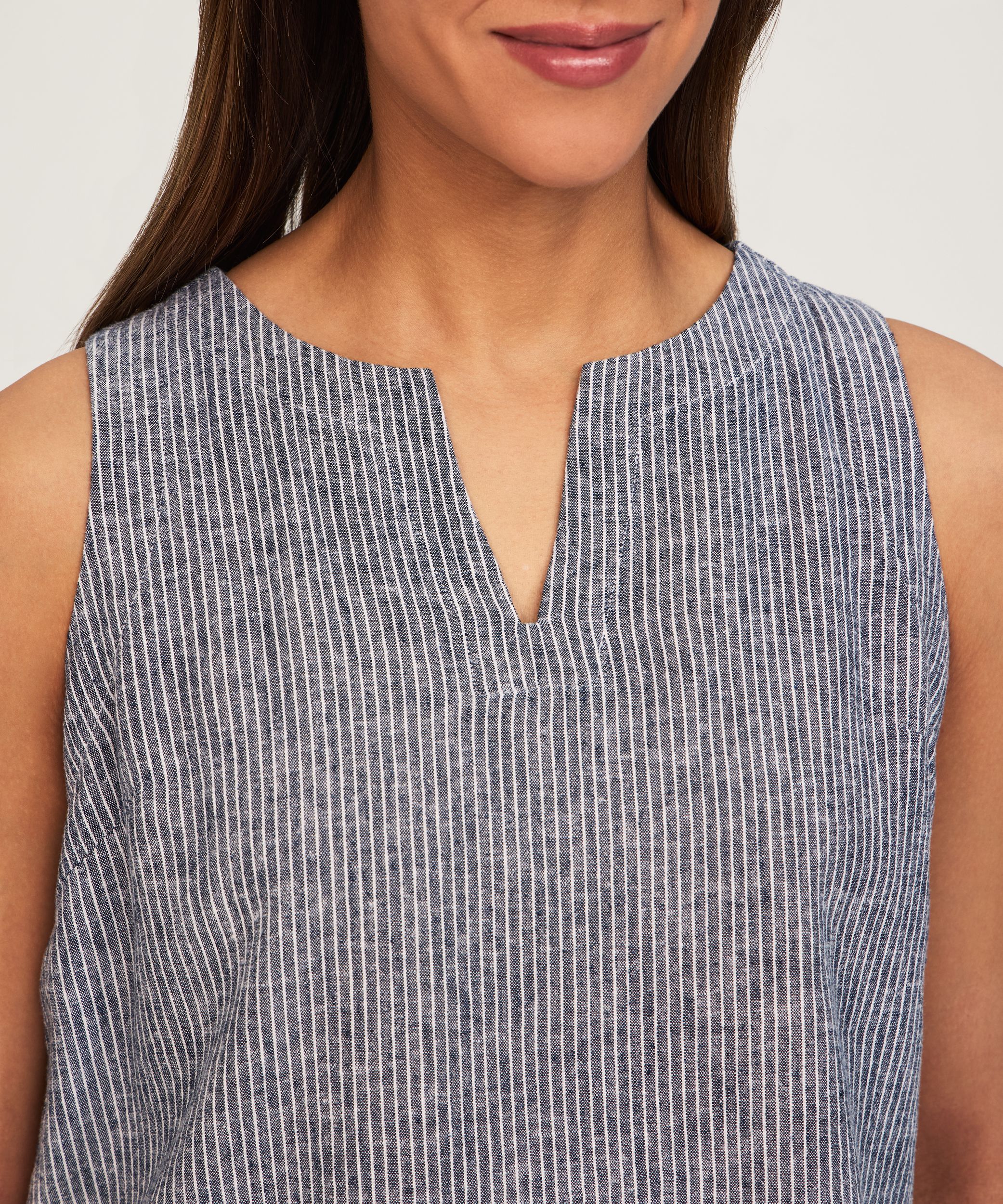 Denver Hayes Women's Sleeveless Linen Blend Tank Top